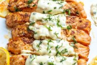 Salmon Alfredo Bake