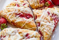 Dreamy Strawberry Cheesecake Scones