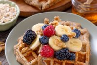 Banana Oat Waffles