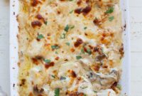 Golden Mushroom Potato Gratin