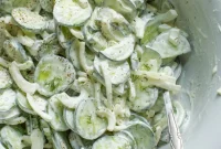 Refreshing Creamy Cucumber & Onion Medley