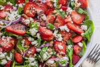 Spinach Strawberry Salad with Poppy Seed Dressing