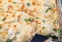 Golden Tilapia Spinach Cream Bake