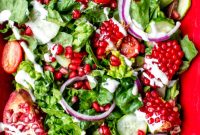 Crimson & Cream Garlic Salad