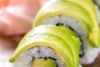 Caterpillar Roll Sushi With Avocado Topping