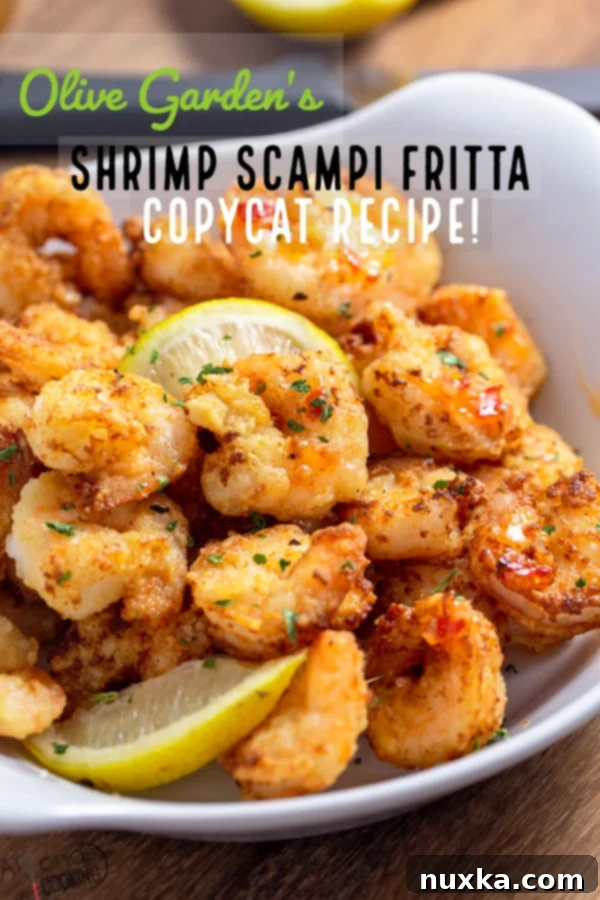 A tantalizing plate of Shrimp Scampi Fritta ready to be enjoyed