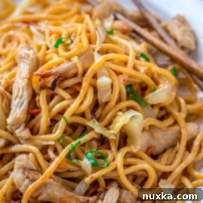 Ultimate Homemade Chicken Lo Mein 4 Chicken Lo Mein with noodles, vegetables, and chicken