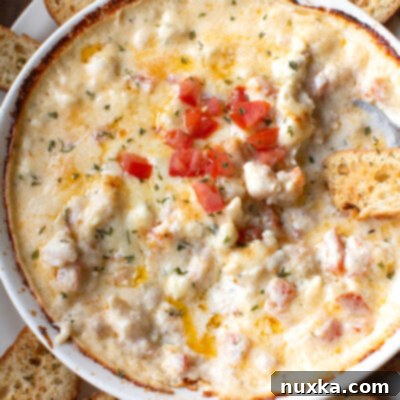 Uno's Signature Shrimp Dip 2 Unos shrimp and crab dip recipe is the best shrimp dip! A creamy, hot, and cheesy baked seafood appetizer.