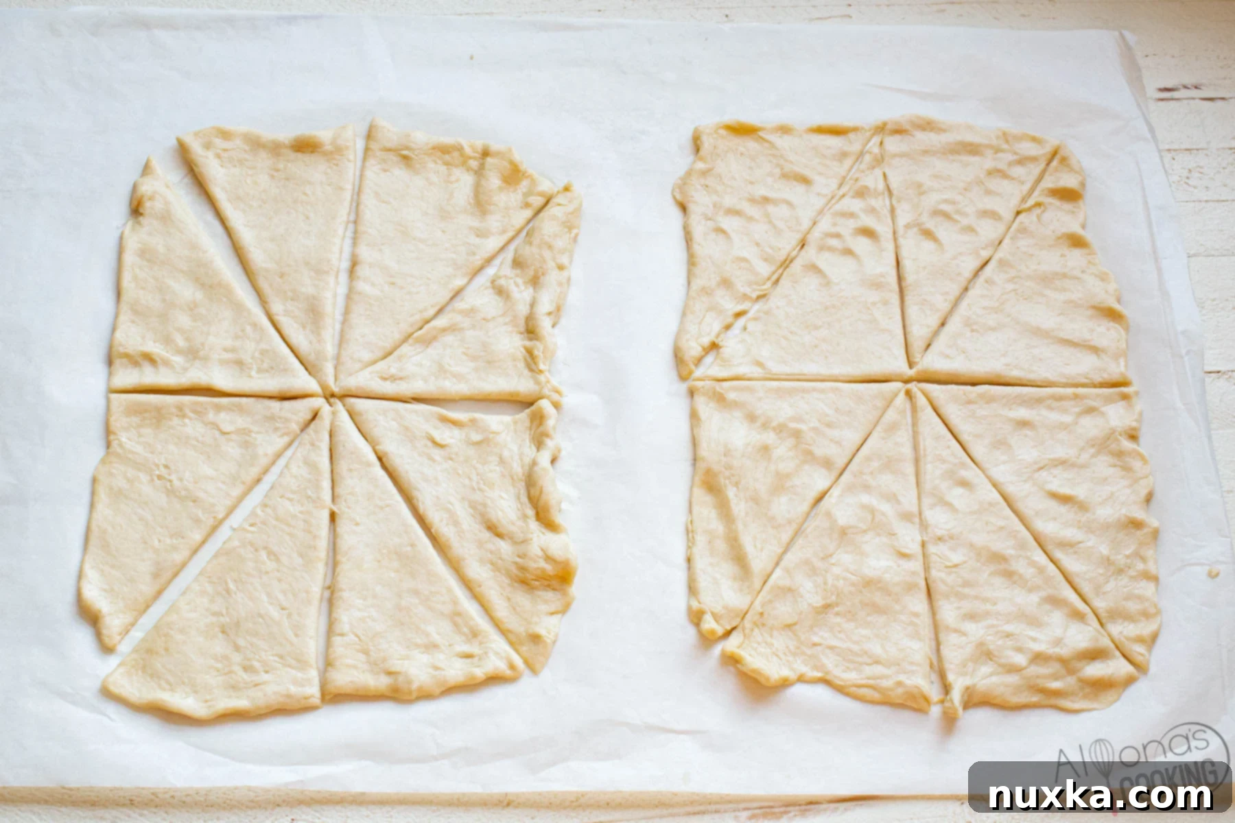 Detailed steps on how to make crescent rolls that perfectly mimic Pillsbury refrigerated cans
