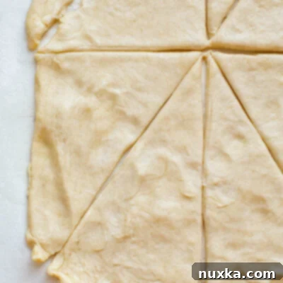 Homemade Pillsbury crescent rolls dough recipe, ready for baking