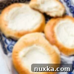 sweet yeast buns filled with a cream cheese filling