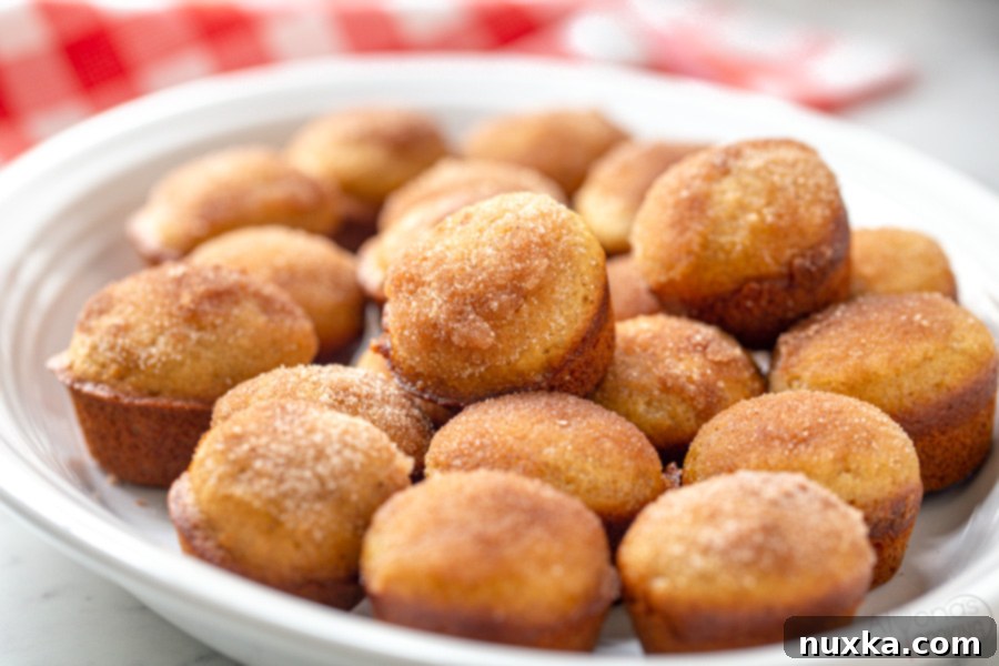 applesauce muffins on a plate and topped with cinnamon and sugar