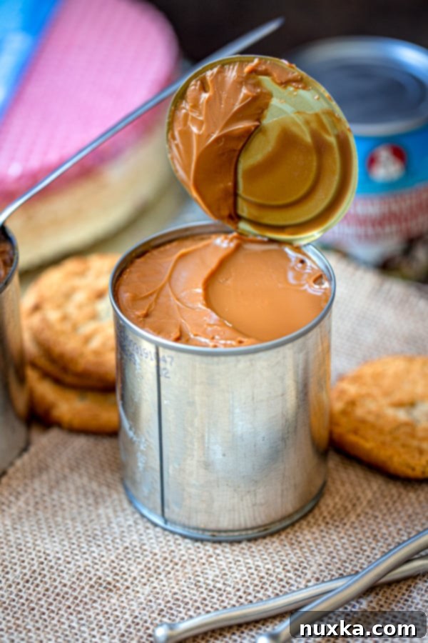 sweetened condensed milk cooked to dulce de leche in the instant pot without a jar just straight in the can like caramel