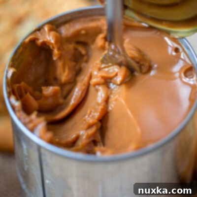 Homemade Instant Pot Dulce De Leche 5 sweetened condensed milk cooked to dulce de leche in the instant pot without a jar just straight in the can like caramel to a deep brown color