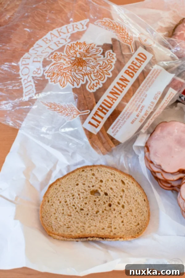 Lithuanian bread for Russian tea sandwiches