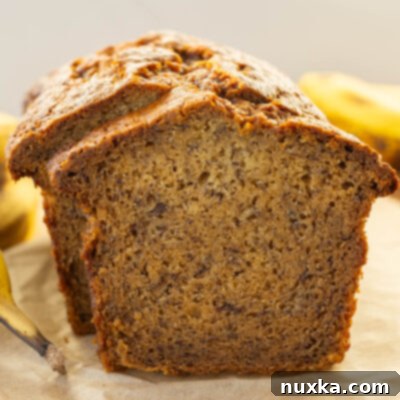 super moist banana bread with ripe bananas, perfect for an easy homemade recipe