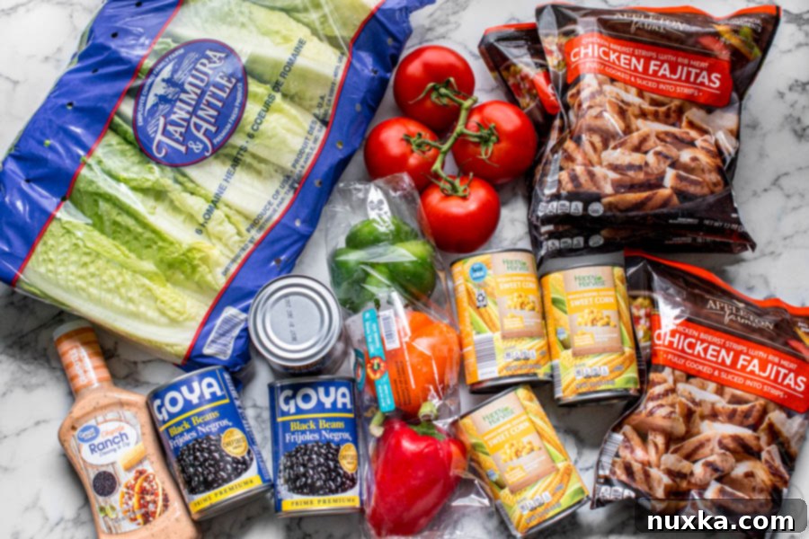 ingredients for Southwest Chicken Salad