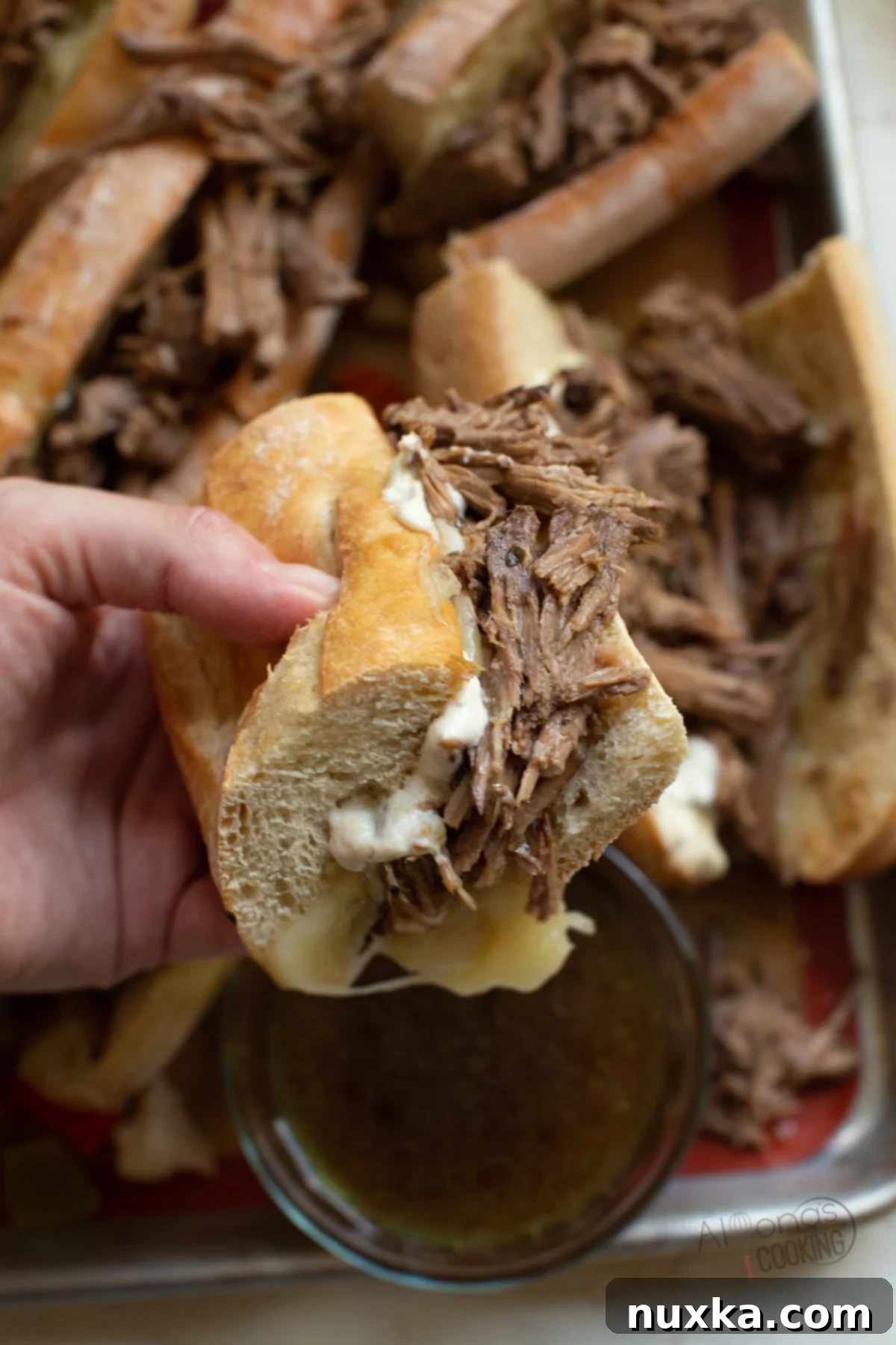 how to make a French dip sandwich 