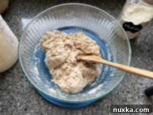 mix the whole wheat sourdough dough