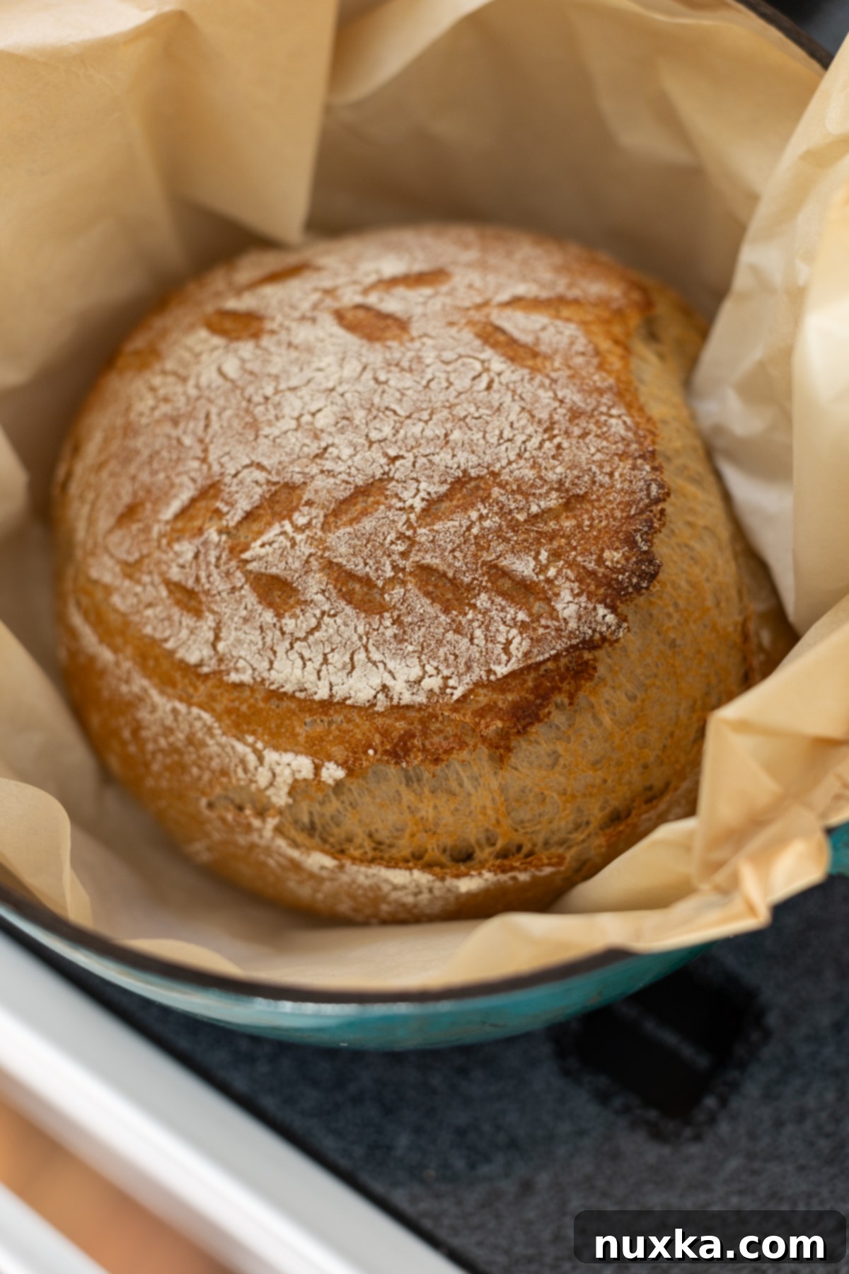 whole grain sourdough boule bread