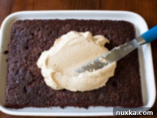 how to frost a chocolate cake with dulce de leche frosting