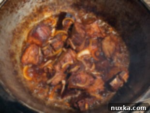 How to fry meat and onions for Uzbek Plov in a Kazan