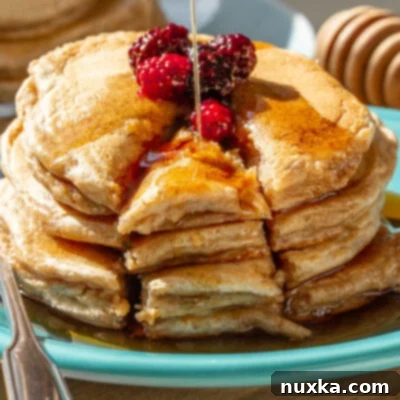 Wholesome Pancakes 2 healthy pancakes recipe made from whole wheat flour (ground grain)