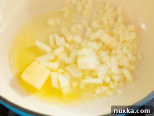 how to cook the onion for alfredo
