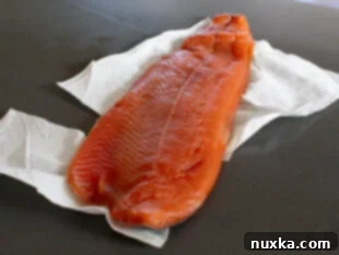 how to wash and pat dry a salmon after curing