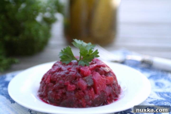 Ukrainian Vinaigrette salad (beet potato salad with pickles)