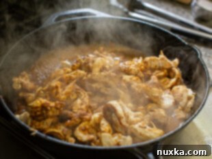 chicken fajita mixture with water and lime juice