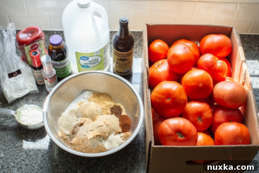 ingredients for homemade bbq sauce