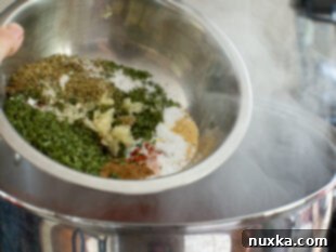 chopped ingredients in a pot of salsa