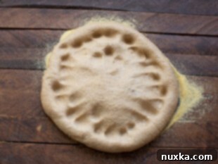 indent the pizza dough