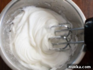 beaten egg whites