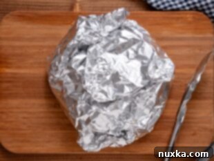 wrapping the red bell peppers in foil to remove the skins easier