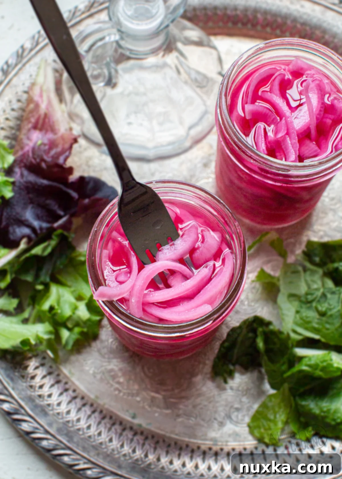 pickled red onions in brine