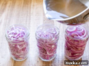 marinading red onions in brine