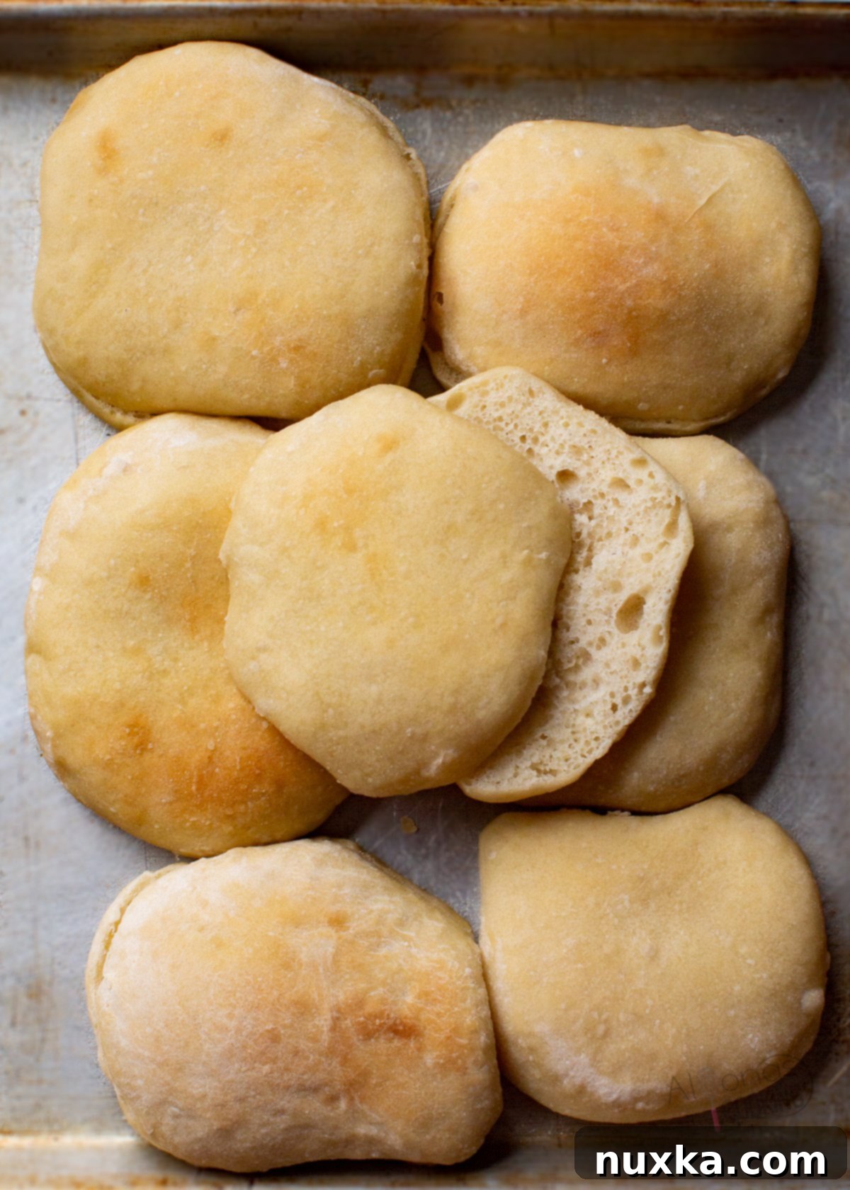 baked focaccia bread rolls