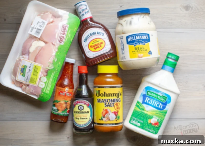 ingredients for grilled chicken thighs 
