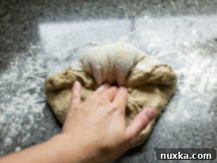 folding bread dough