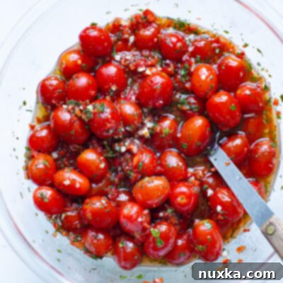 Zesty Marinated Cherry Tomatoes 2 marinated cherry tomatoes