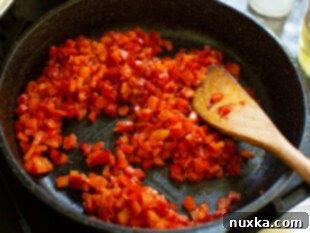 sautéed red bell pepper