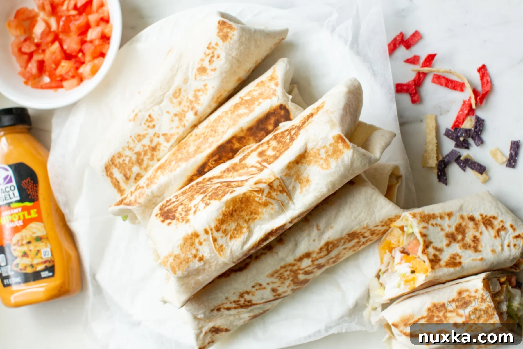 chipotle ranch grilled chicken burritos 