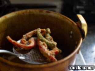 deep fried bell peppers for the Olive Garden shrimp appetizer