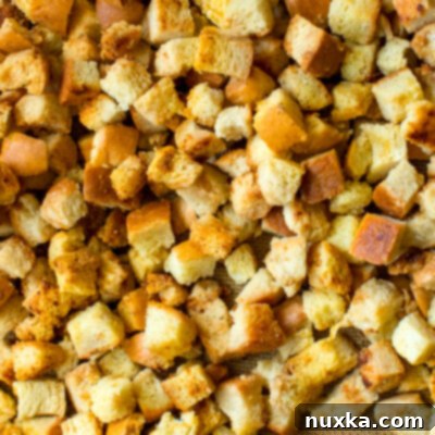 homemade croutons