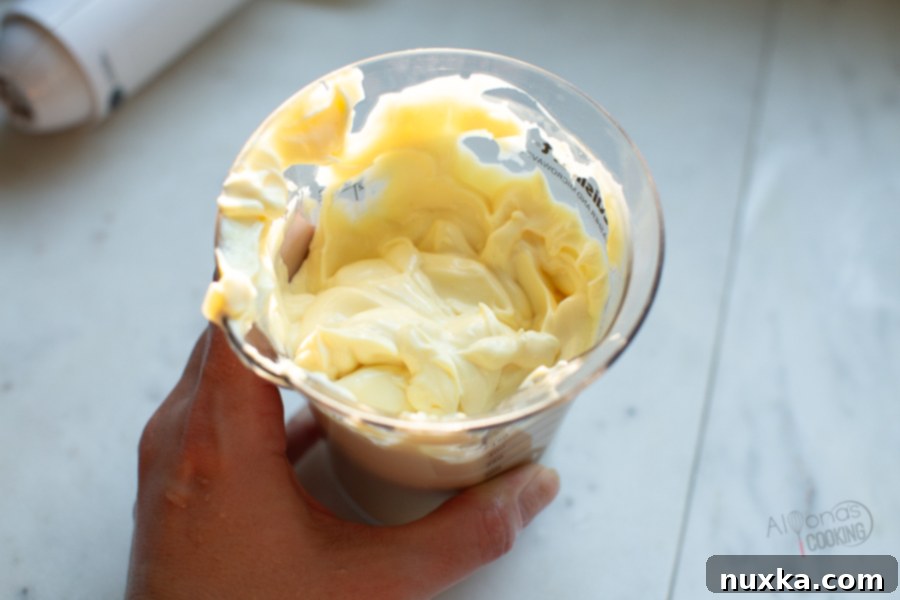 thickened homemade mayonnaise