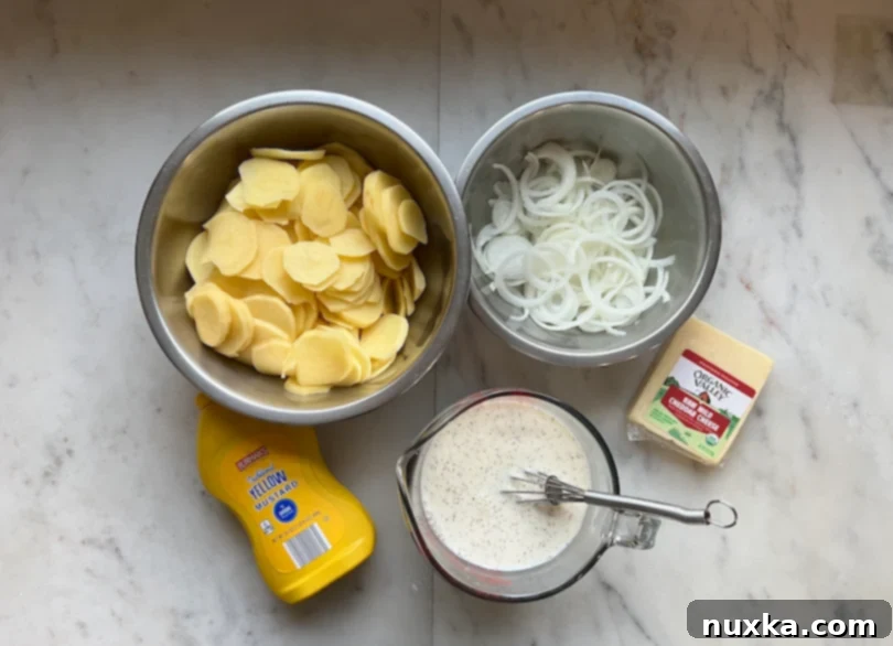 ingredients for scalloped potatoes 
