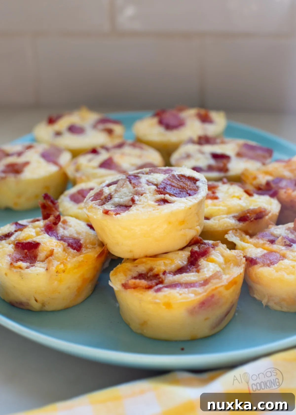 Homemade Starbucks egg bites on a platter