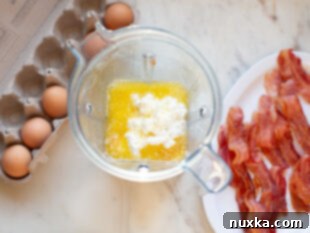ingredients for egg bites in blender